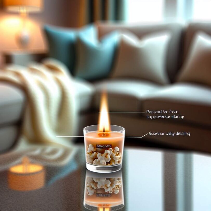 Bougie parfumÃ©e popcorn: ambiance gourmande assurÃ©e