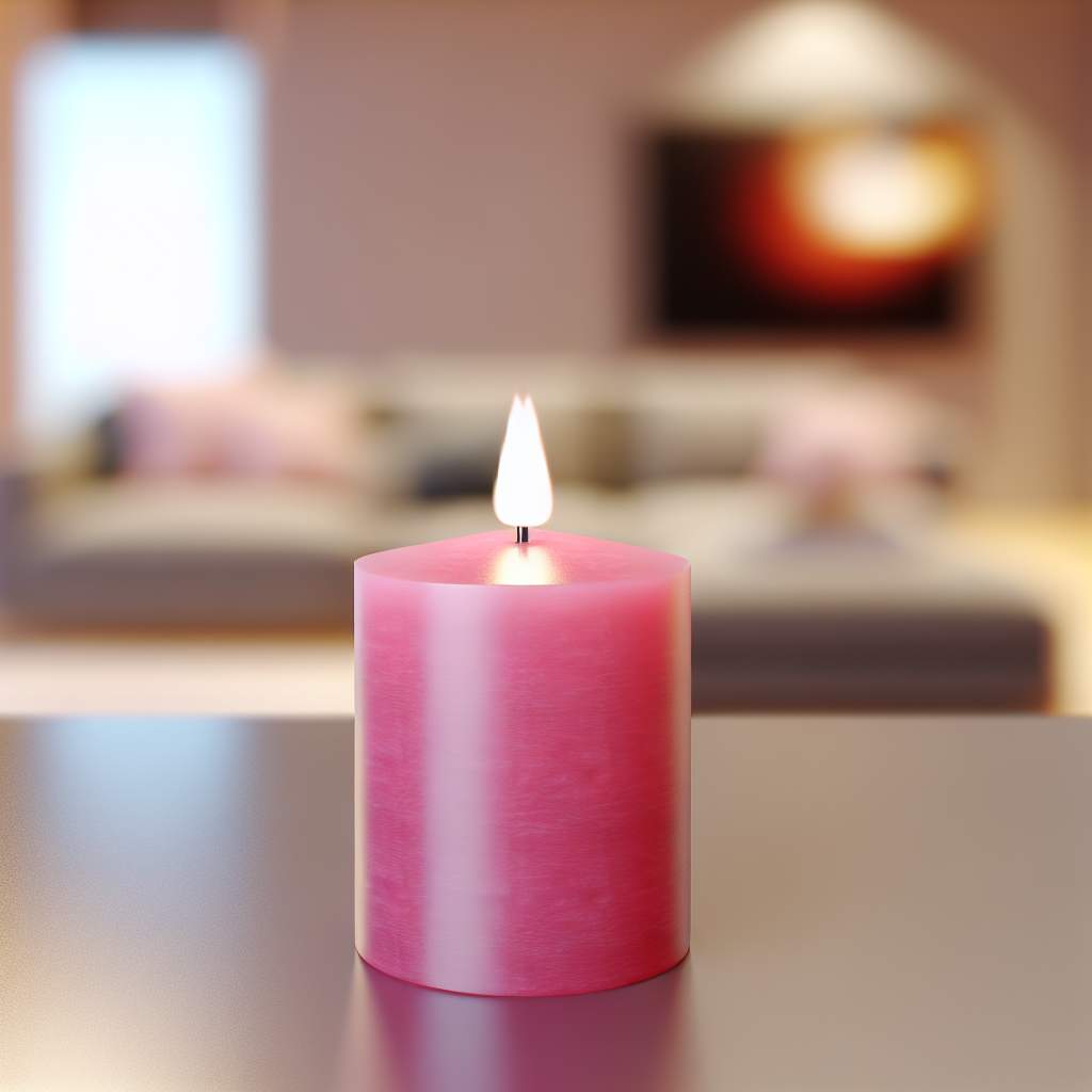 bougie-rose-elegante